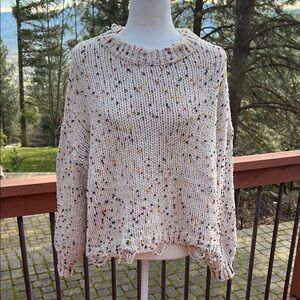 Kye Mi Speckled Cream Sweater Size Large